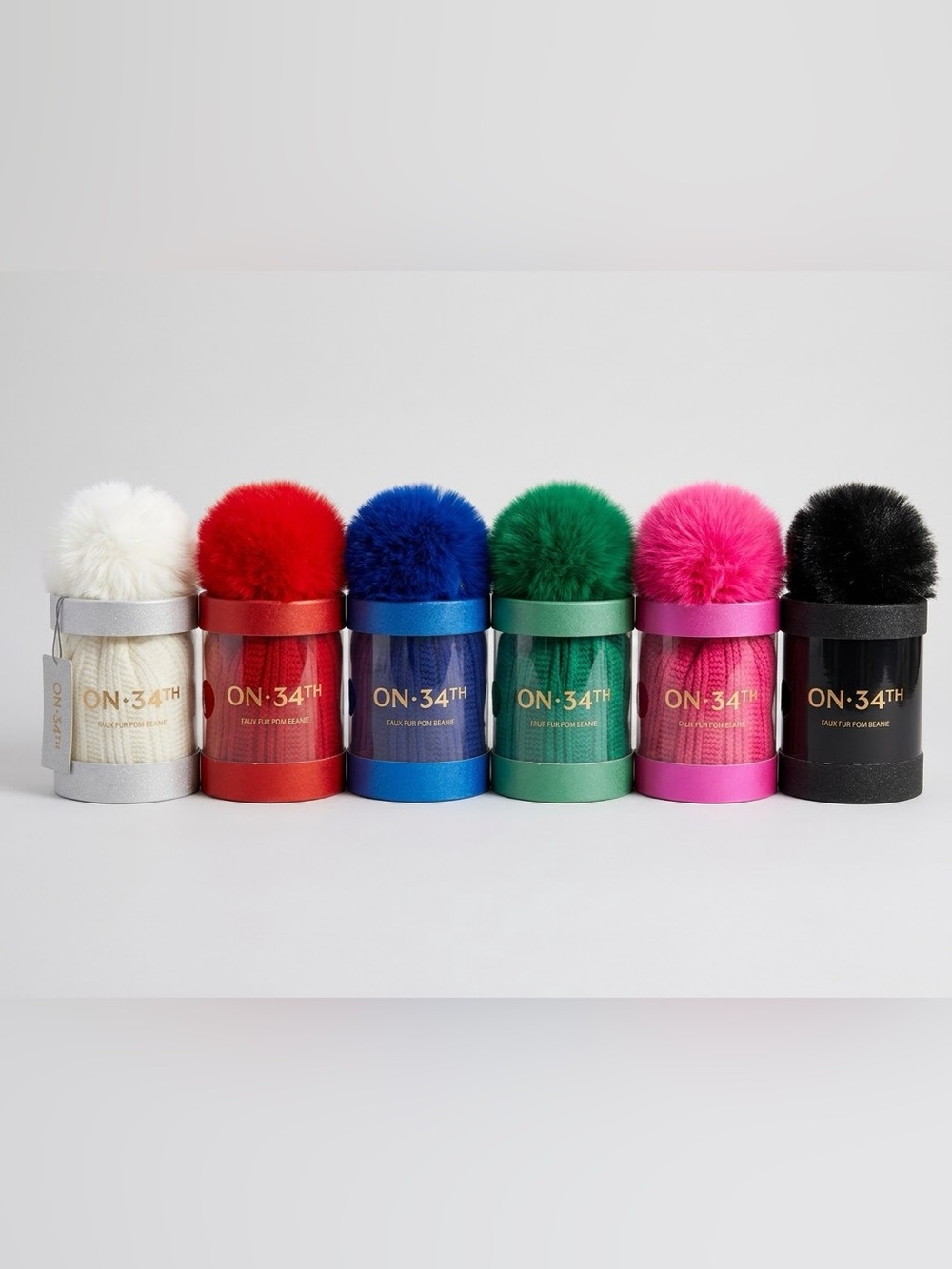 On 34th Faux Fur Pom Bernie - 6 Colors - Pick One NWT